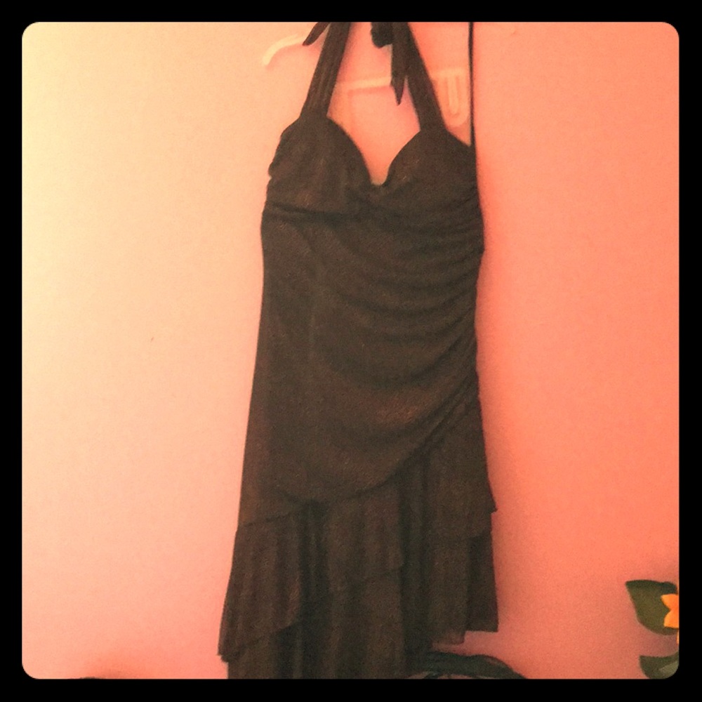 Brown Halter-Top Dress
